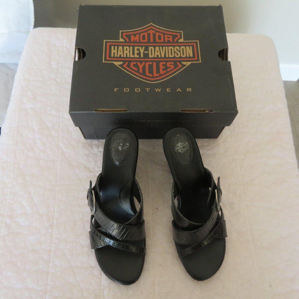 Women's Harley-Davidson Black Leather Dianna Sandals